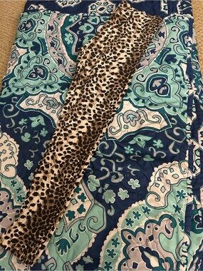 Active Basic Leopard Print Cotton Stretch Leggings Large Animal Print